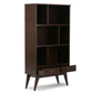 Draper Mid Century Wide Bookcase Storage Unit