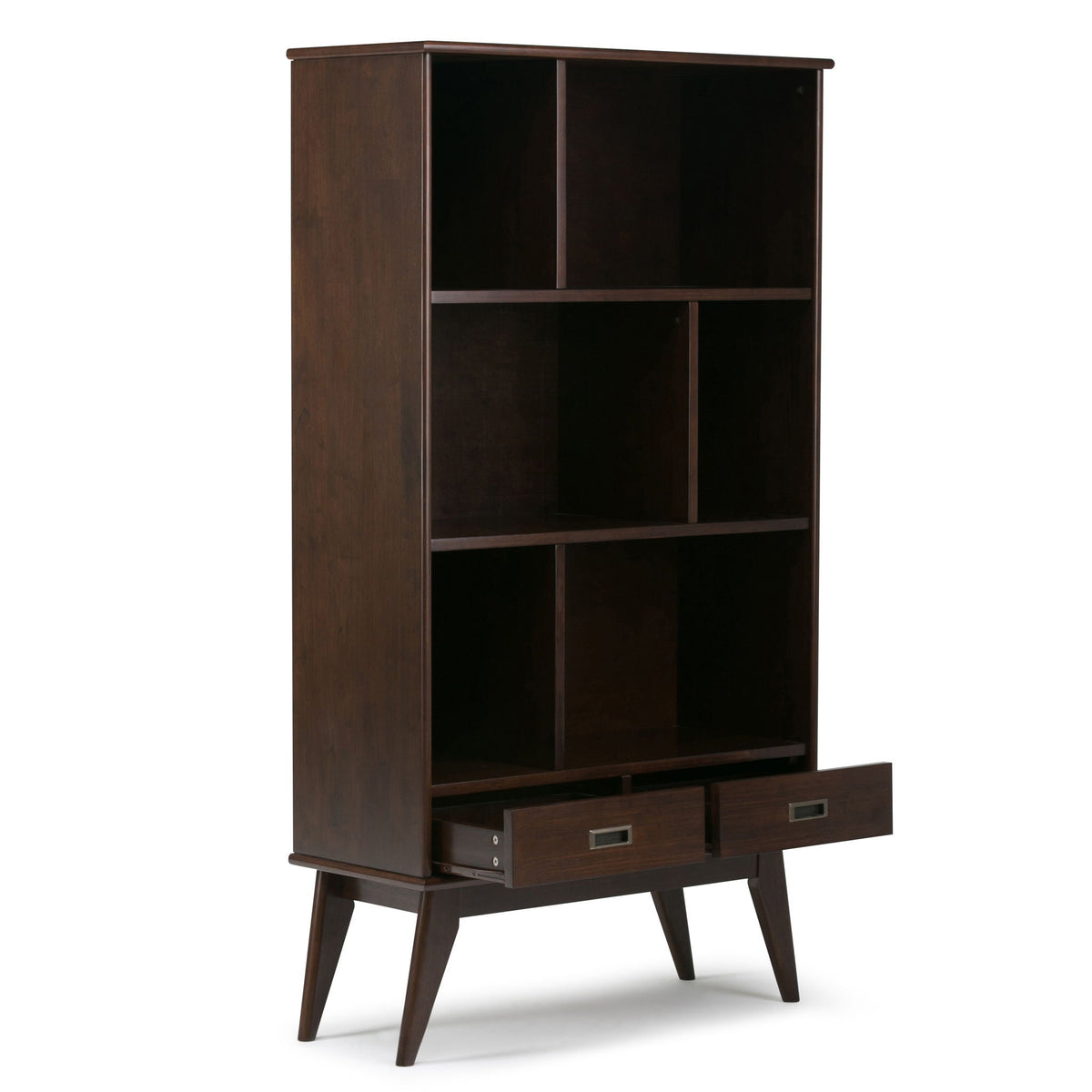 Draper Mid Century Wide Bookcase Storage Unit