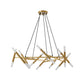 41' Golden Modern Chandelier Light Fixture with Branch Design