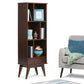 Draper Mid Century Wide Bookcase Storage Unit