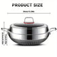 13.4-Inch Stainless Steel Double-Handled Soup Pot and Frying Pan with Lid