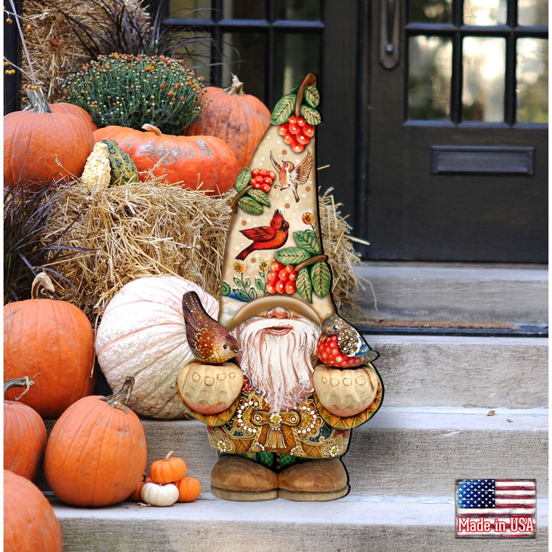 Fall Gnome Halloween Door Decor by G. DeBrekht - Thanksgiving Halloween Decor - 8611013H