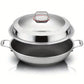 13.4-Inch Stainless Steel Double-Handled Soup Pot and Frying Pan with Lid