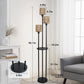 Boho Three Light Floor Lamp with Shelves