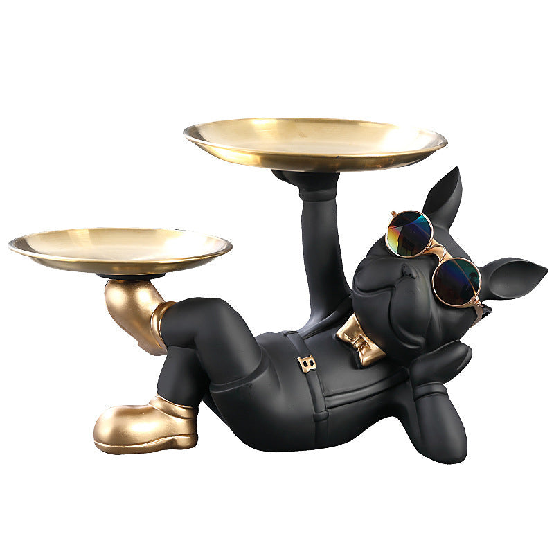 Cute French Bulldog Resin Figurine for Table Decor
