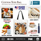 Pumpkin Fall Floral Tote Bag, Thanksgiving Coquette Bow Gift Shopper