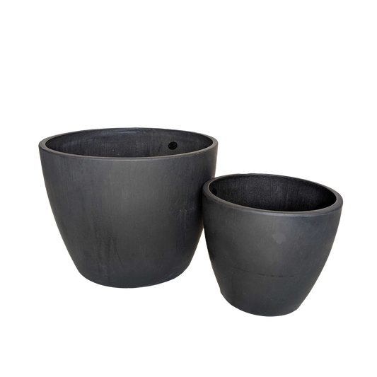 Black and Terracotta Eco Pots for Plants