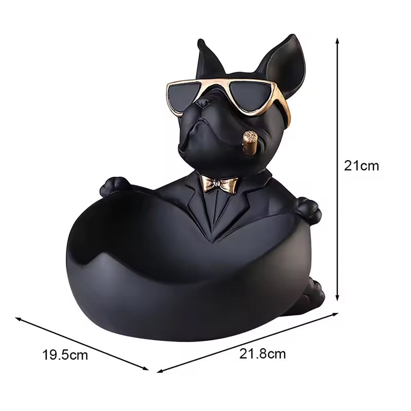 Cute French Bulldog Resin Figurine for Table Decor