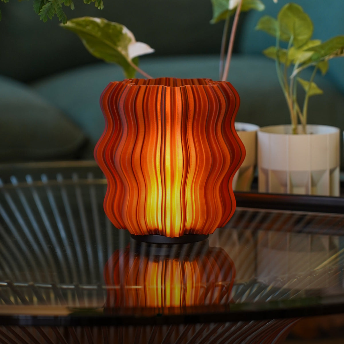 Cordless Mini Wavy Lamp for Home and Office