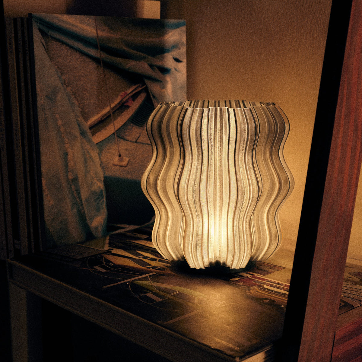 Cordless Mini Wavy Lamp for Home and Office