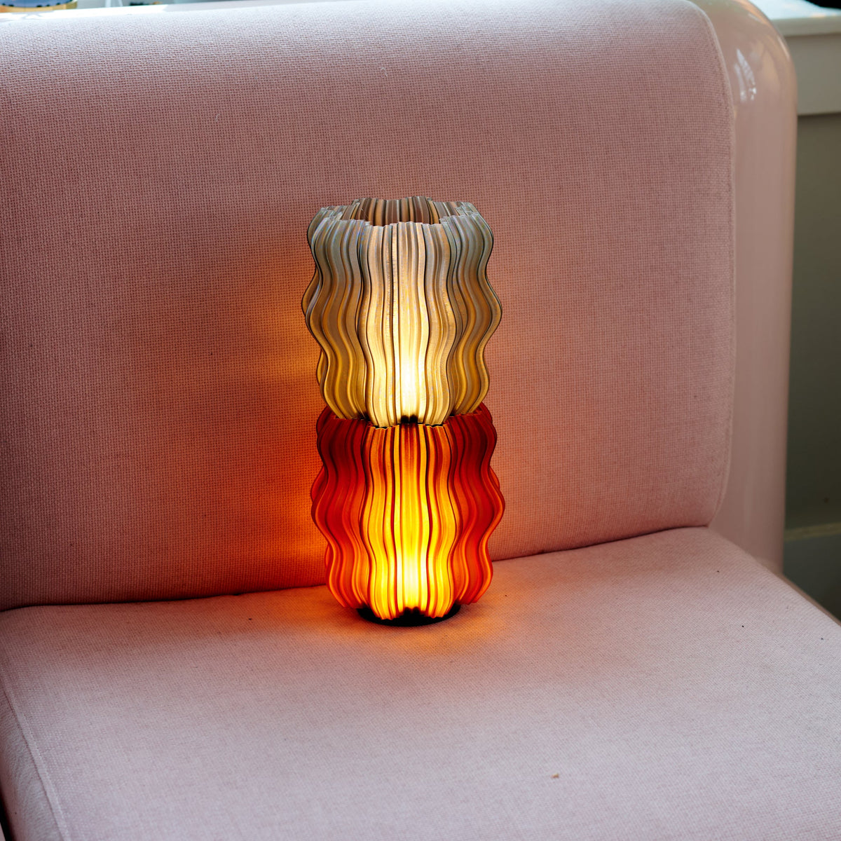 Cordless Mini Wavy Lamp for Home and Office