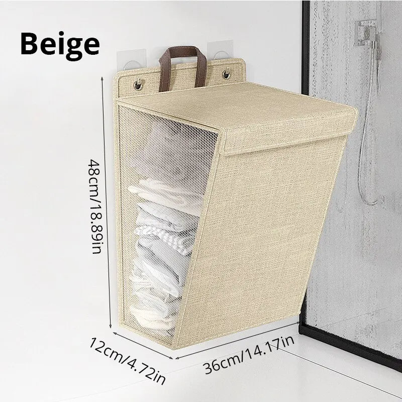 Foldable Wall Hanging Laundry Basket for Home Dorms