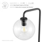 Silo Glass Globe and Metal Floor Lamp