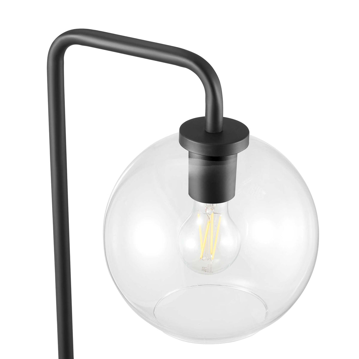Silo Glass Globe and Metal Floor Lamp