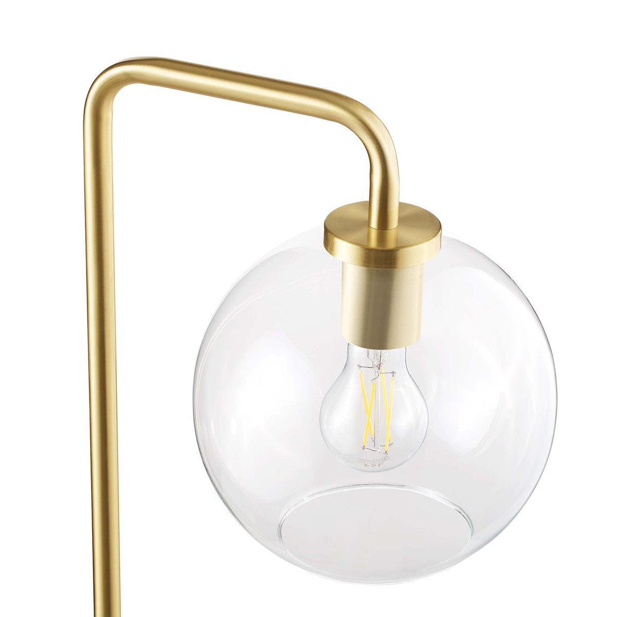Silo Glass Globe and Metal Floor Lamp