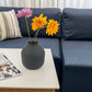 Matte Black Metal Vase for Dried Flowers Decor