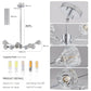 Modern 9-Light Chrome Crystal Chandelier for Home