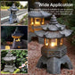 Solar Powered Zen Pagoda Lanterns and Garden Statues
