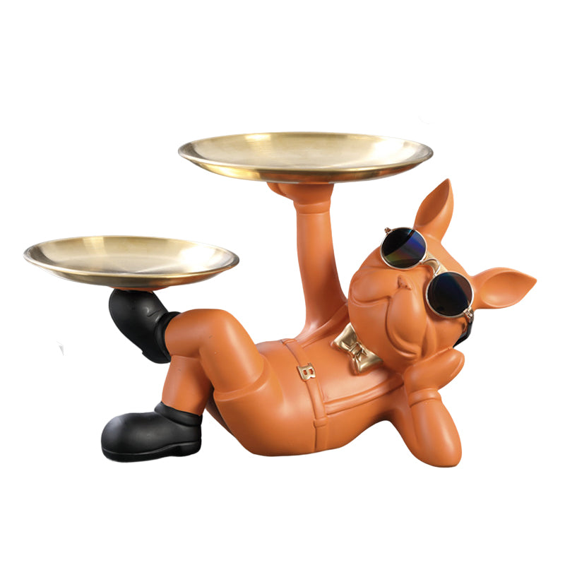 Cute French Bulldog Resin Figurine for Table Decor