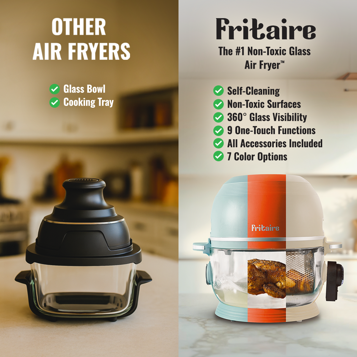 Lavender Self Cleaning Non Toxic Air Fryer