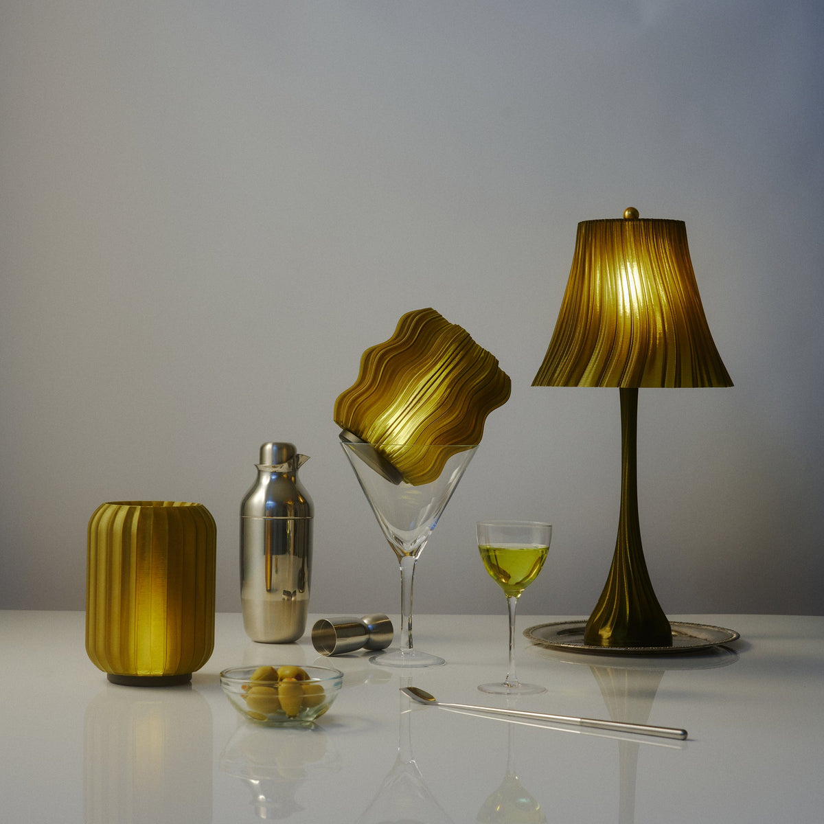 Pleated Table Lamp for Home and Office