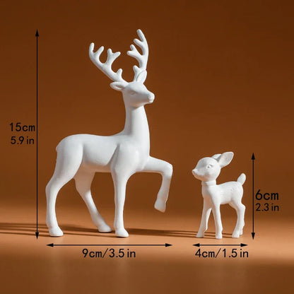 Cute Mother Deer Figurine for Kids Room Decor