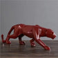 Abstract Geometric Panther Resin Statue for Home Office
