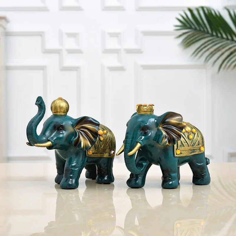 Good Luck Elephant Ceramic Figurine for Home Decor
