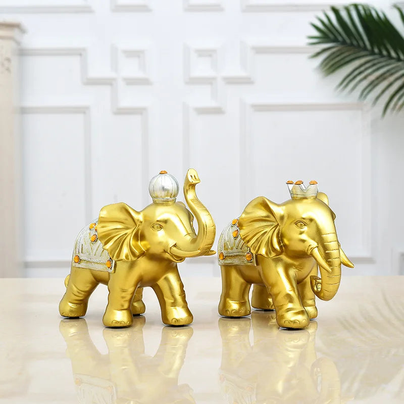 Good Luck Elephant Ceramic Figurine for Home Decor