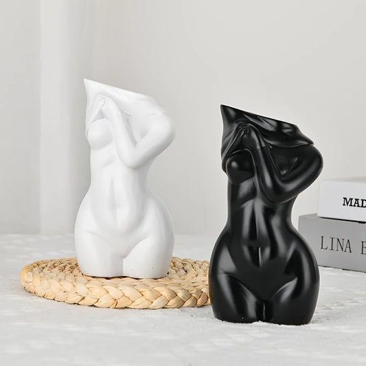 Feminine Body Shape Ceramic Vase for Modern Decor