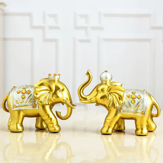 Good Luck Elephant Ceramic Figurine for Home Decor