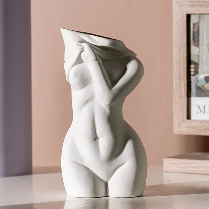 Feminine Body Shape Ceramic Vase for Modern Decor