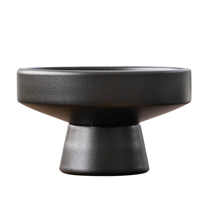 Retro Black Ceramic Vase for Plants and Decor