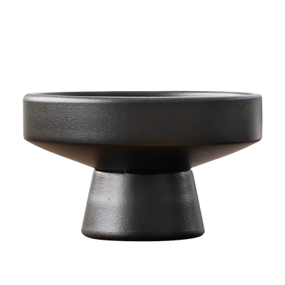 Retro Black Ceramic Vase for Plants and Decor