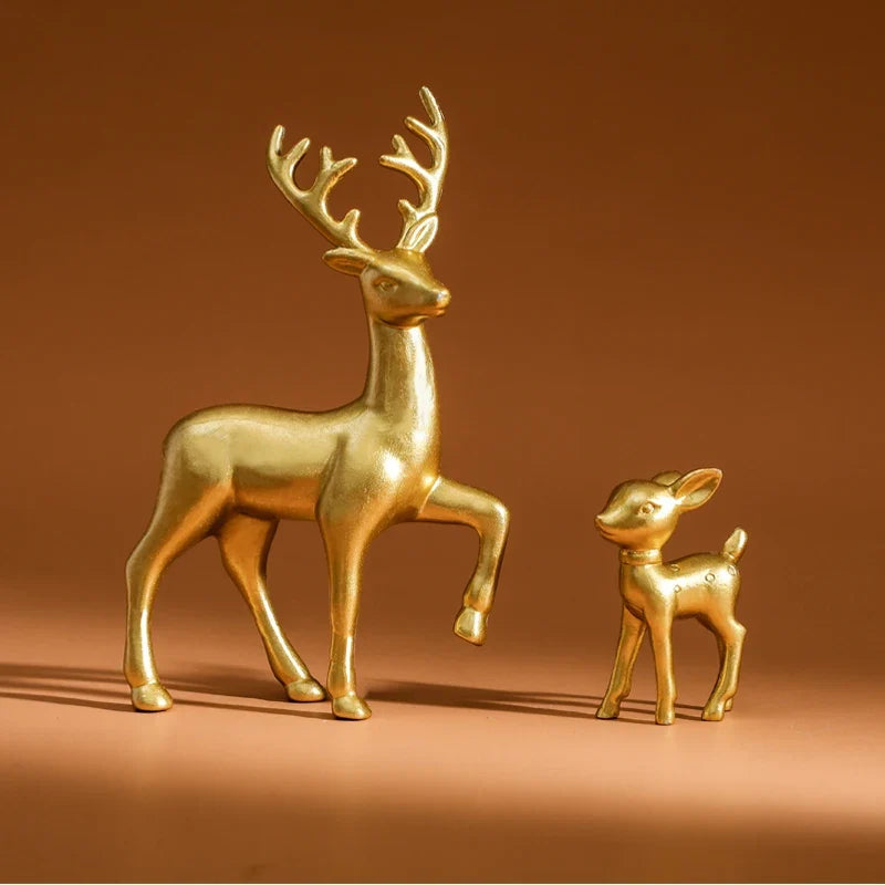 Cute Mother Deer Figurine for Kids Room Decor