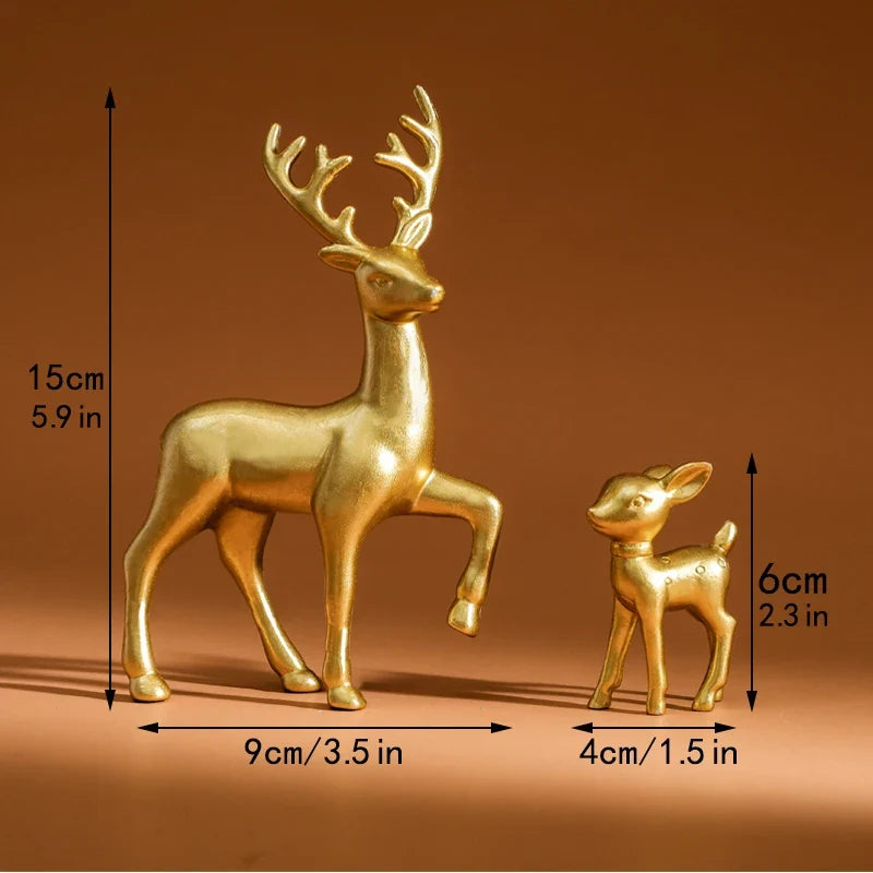 Cute Mother Deer Figurine for Kids Room Decor
