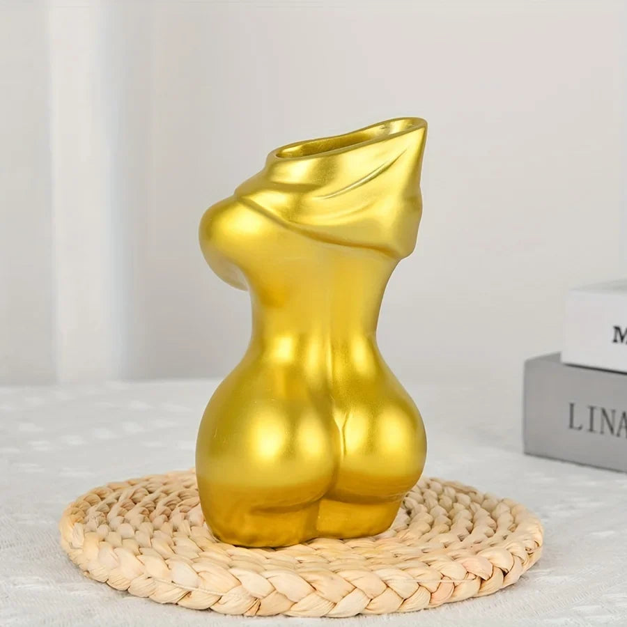 Feminine Body Shape Ceramic Vase for Modern Decor