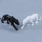 Abstract Geometric Panther Resin Statue for Home Office