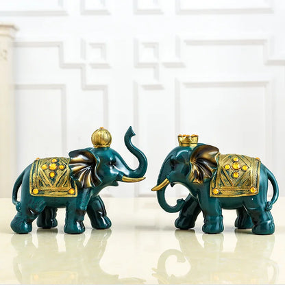 Good Luck Elephant Ceramic Figurine for Home Decor