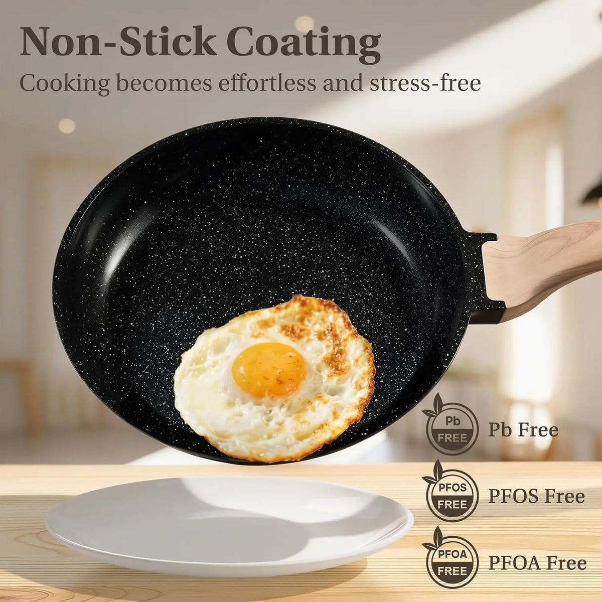 25-Piece Nonstick Cookware Set Induction Compatible Black