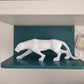 Abstract Geometric Panther Resin Statue for Home Office