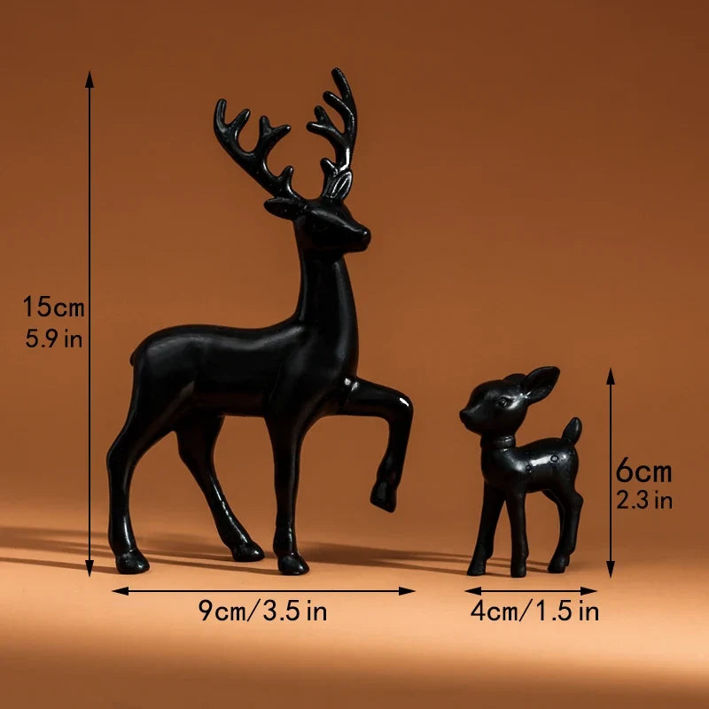 Cute Mother Deer Figurine for Kids Room Decor