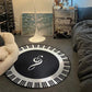 VIKAMA Record Music Cd Carpet Round Game Chair Floor Mat Room Decorated Living Room Lounge Large Area Non-Slip Carpet