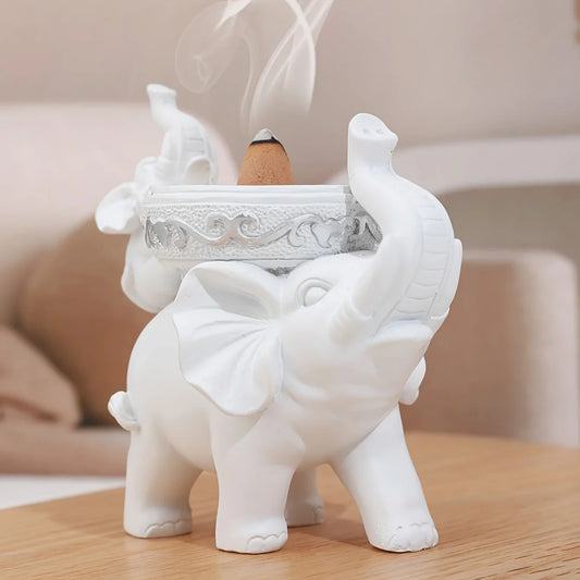 Elephant Figurine Candy Tray Key Bowl Storage Decor
