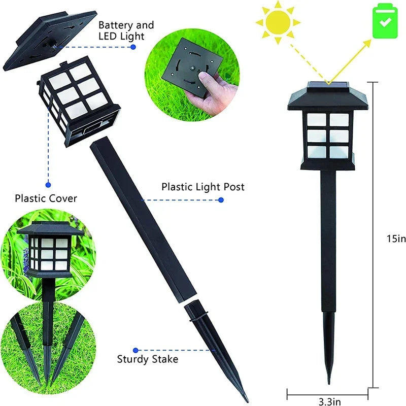 Solar LED Waterproof Pathway Lights for Outdoor Gardens