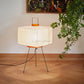Japanese Wabi Sabi Tripod Floor Lamp with Rice Paper