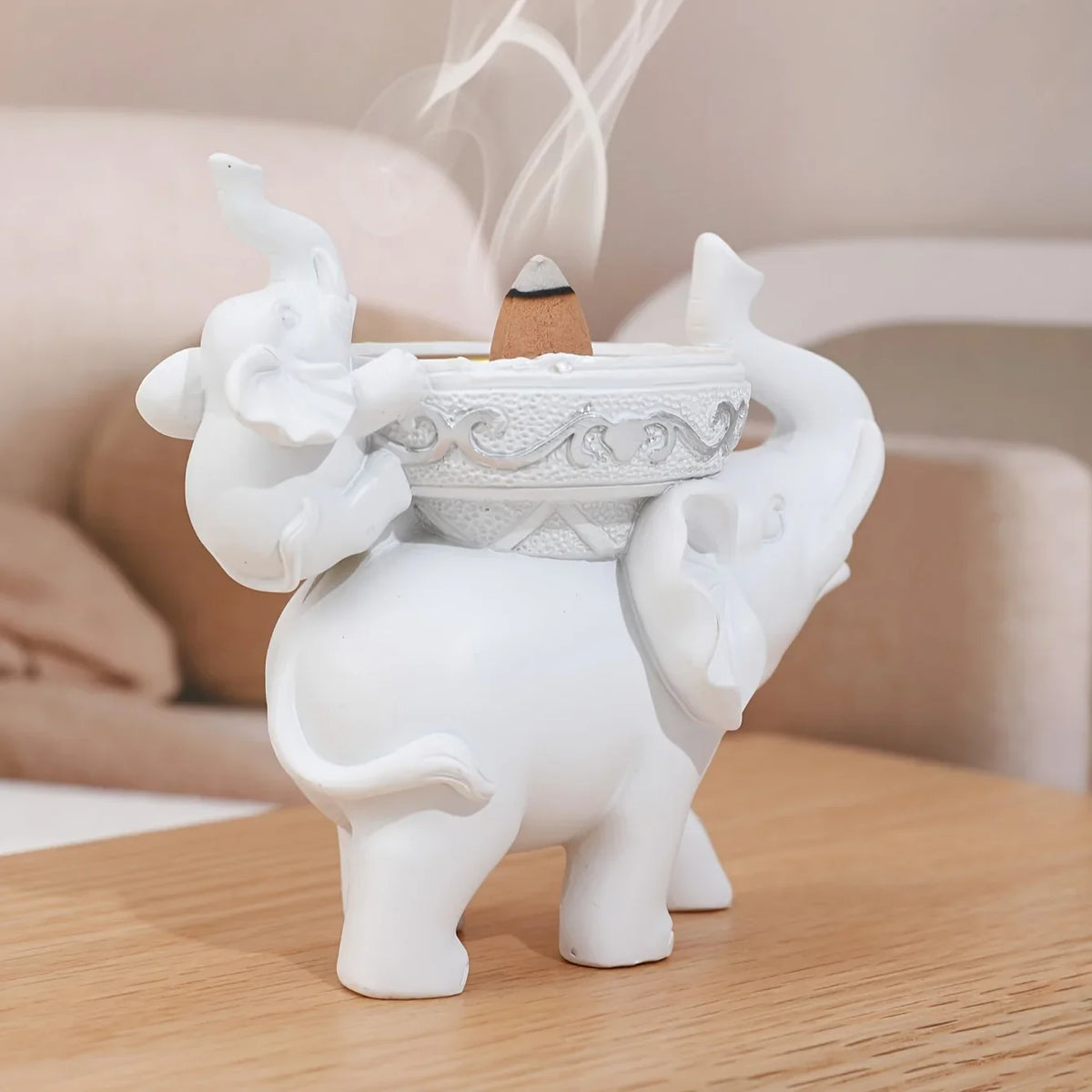 Elephant Figurine Candy Tray Key Bowl Storage Decor