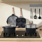 25-Piece Nonstick Cookware Set Induction Compatible Black