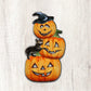 Scary Stacking Pumpkins Halloween Door Decor by G. DeBrekht - Thanksgiving Halloween Decor - 8158415H