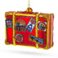 Well-Traveled Suitcase Glass Christmas Ornament